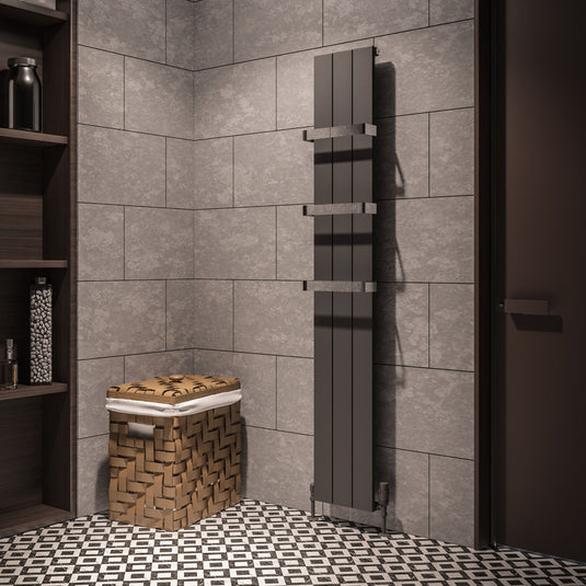 Eastbrook Rosano 1800 x 280mm Aluminium Radiator Matt Anthracite | 86.0002
