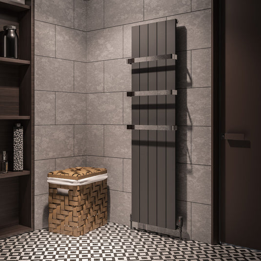 Eastbrook Rosano 1800 x 470mm Aluminium Radiator Matt Anthracite | 86.0008