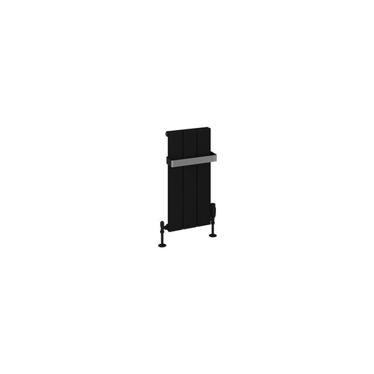 Eastbrook Rosano 600 x 280mm Aluminium Radiator Matt Black | 86.0149
