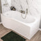 Eastbrook Shannon Reinforced P‑Shape Universal End Bath Panel 700mm Beauforte White | 42.6043