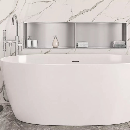 Eastbrook Shower Niche With Shelf 1200x300mm Chrome | 52.705 - Envy Bathrooms Ltd