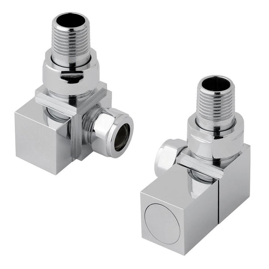 Eastbrook Square Corner Radiator Valves Chrome (Pair) | 41.3010