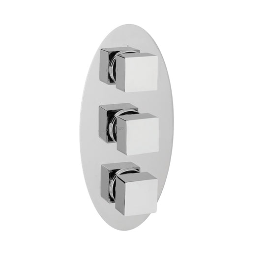 Eastbrook Square Thermostatic Valve Handle for Valve Plate (Single) Chrome | 68.0046