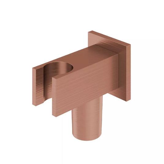 Eastbrook Square Wall Elbow & Shower Handset Holder Brushed Bronze | 60.2023 - Envy Bathrooms Ltd