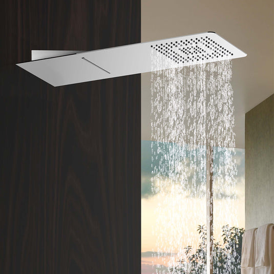 Eastbrook Square Wall Mounted Stainless Steel Waterfall & Rainfall Shower Chrome | 78.0006