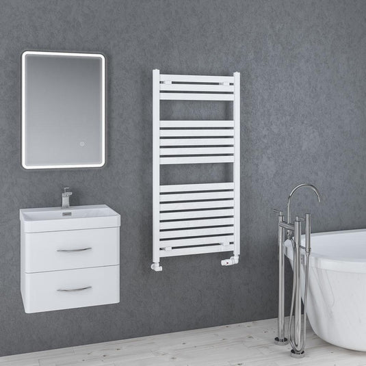 Eastbrook Staverton 1200 x 600mm Towel Rail Gloss White | 41.0143