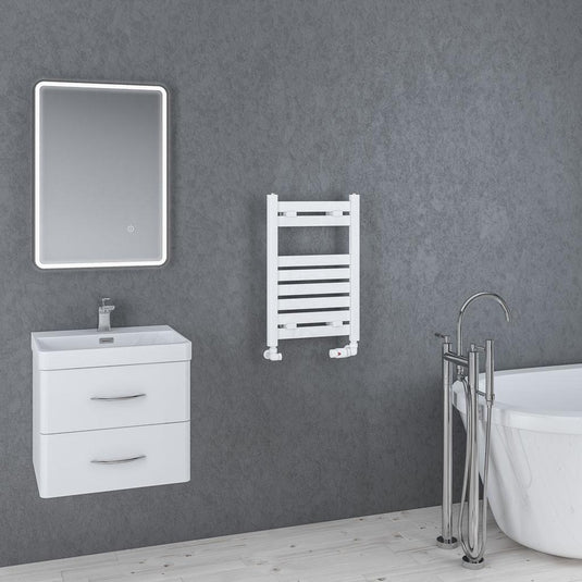 Eastbrook Staverton 600 x 400mm Towel Rail Gloss White | 41.0136