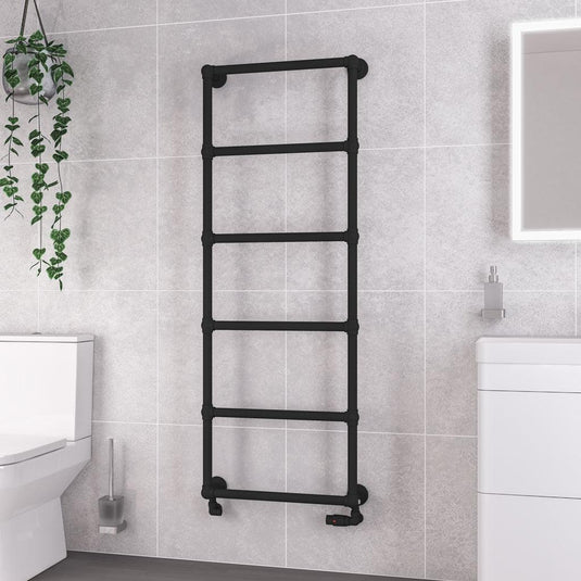 Eastbrook Stour 1550 x 600mm Towel Rail Matt Black | 41.0448