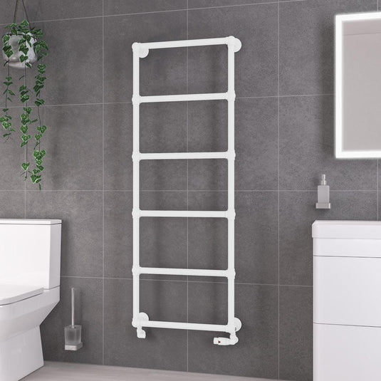 Eastbrook Stour 1550 x 600mm Towel Rail Matt White | 41.0436