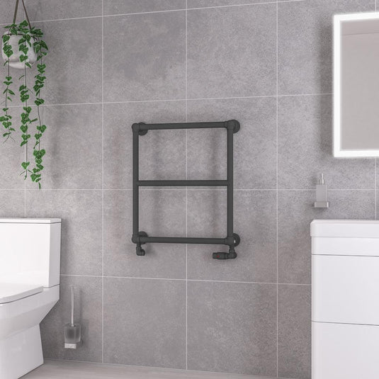 Eastbrook Stour 690 x 600mm Towel Rail Matt Anthracite | 41.0438