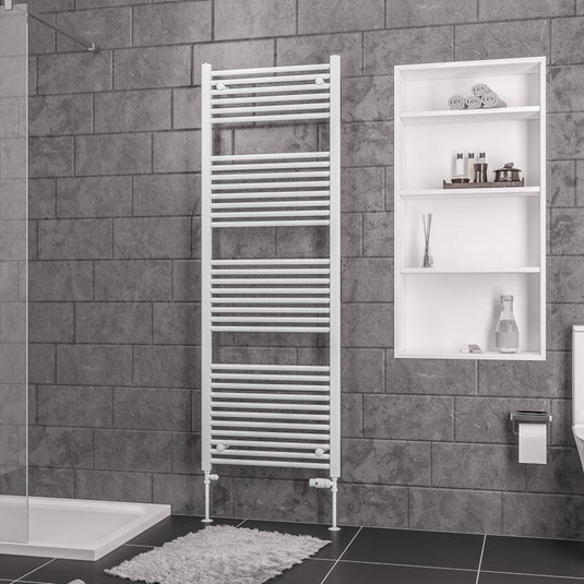 Eastbrook Straight Biava 1720 x 600mm Towel Multirail Gloss White | 41.0286