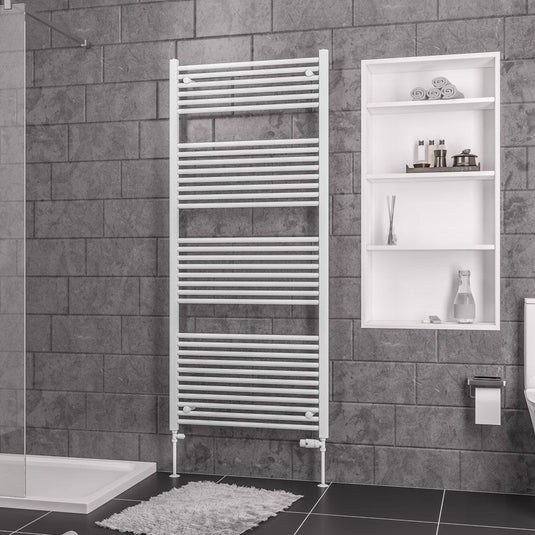 Eastbrook Straight Biava 1720 x 750mm Towel Multirail Gloss White | 41.0287