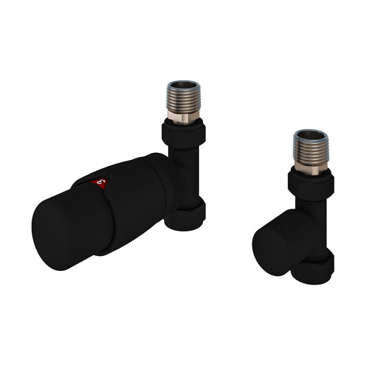 Eastbrook Straight Designer TRV with Lockshield 15mm Matt Black | 54.0021