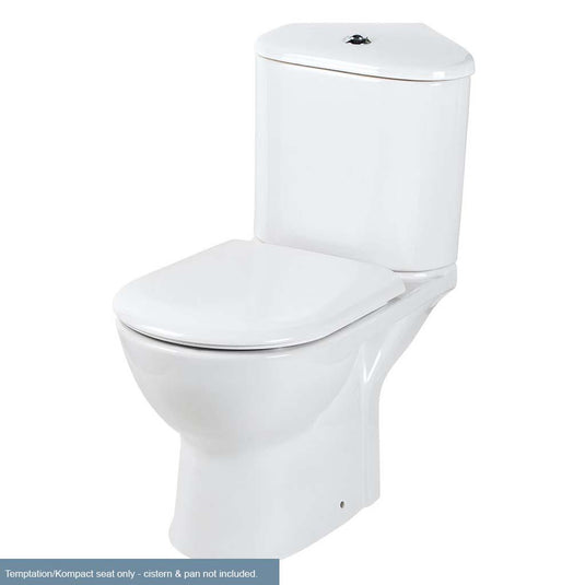 Modern white toilet seat and cistern in ceramic, bathroom fixture product
