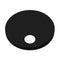 Eastbrook Toilet Seat Hinged Cover Caps & Fixings (50mm) Matt Black | 26.1011