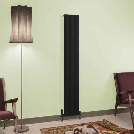 Eastbrook Tordino 1800 x 280mm Aluminium Radiator Matt Black | 89.1232
