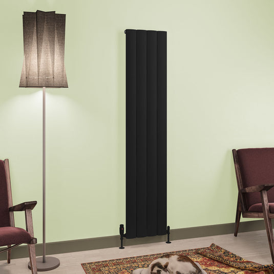 Eastbrook Tordino 1800 x 375mm Aluminium Radiator Matt Black | 89.1233