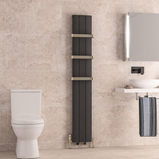 Eastbrook Trent 1800 x 280mm Aluminium Radiator Matt Anthracite | 41.0479
