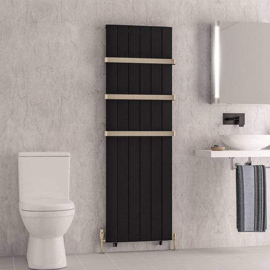 Eastbrook Trent 1800 x 565mm Aluminium Radiator Matt Black | 41.0487