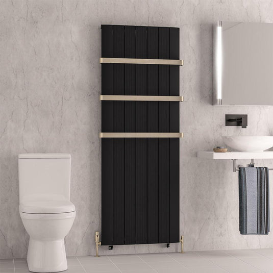 Eastbrook Trent 1800 x 660mm Aluminium Radiator Matt Black | 41.0488