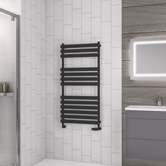 Eastbrook Tunstall 1200 x 600mm Towel Rail Matt Black | 89.0047