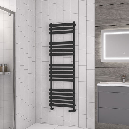 Eastbrook Tunstall 1600 x 500mm Towel Rail Matt Black | 89.0039