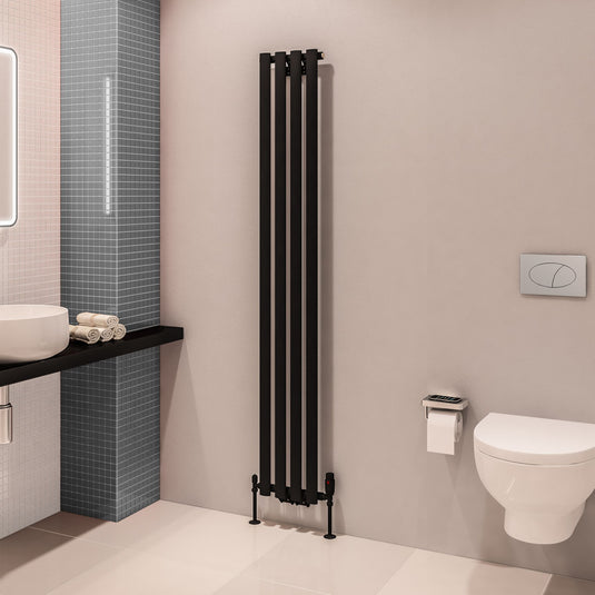 Eastbrook Tunstall 1800 x 280mm Radiator Matt Black | 89.0003