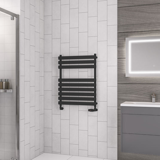 Eastbrook Tunstall 800 x 600mm Towel Rail Matt Black | 89.0043