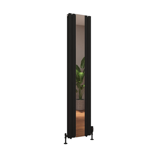 Eastbrook Tunstall Double Mirror Radiator 1800 x 380mm Matt Black | 81.0188