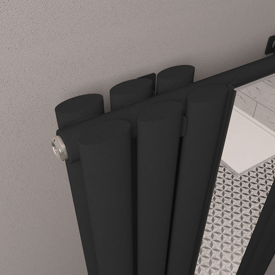 Eastbrook Tunstall Double Mirror Radiator 1800 x 380mm Matt Black | 81.0188