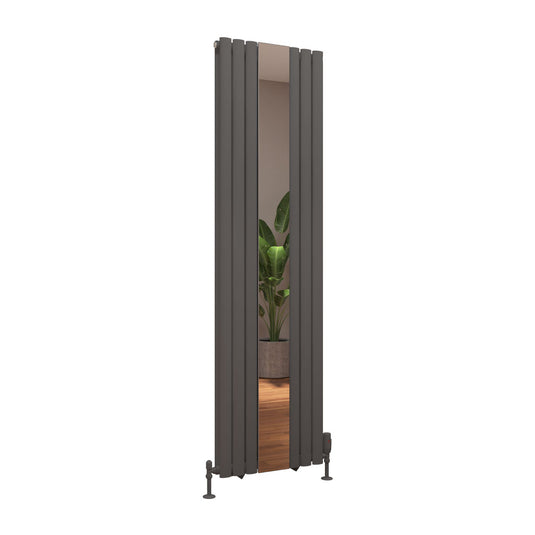 Eastbrook Tunstall Double Mirror Radiator 1800 x 500mm Matt Anthracite | 81.0171