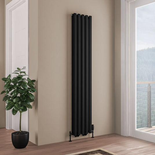 Eastbrook Tunstall Double Radiator 1800 x 350mm Matt Black | 81.0192