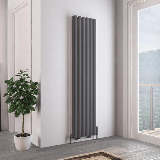 Eastbrook Tunstall Double Radiator 1800 x 420mm Matt Anthracite | 81.0159