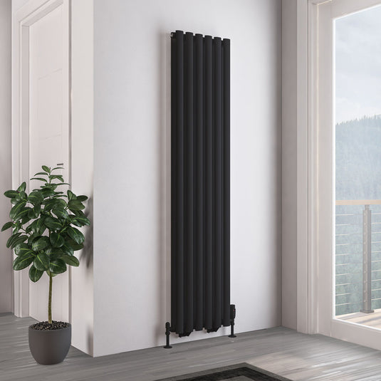 Eastbrook Tunstall Double Radiator 1800 x 420mm Matt Black | 81.0173