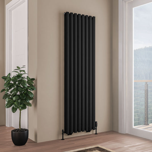 Eastbrook Tunstall Double Radiator 1800 x 560mm Matt Black | 81.0198