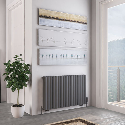 Eastbrook Tunstall Double Radiator 600 x 1002mm Matt Anthracite | 81.0156