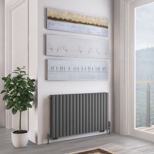 Eastbrook Tunstall Double Radiator 600 x 1061mm Matt Anthracite | 81.0206