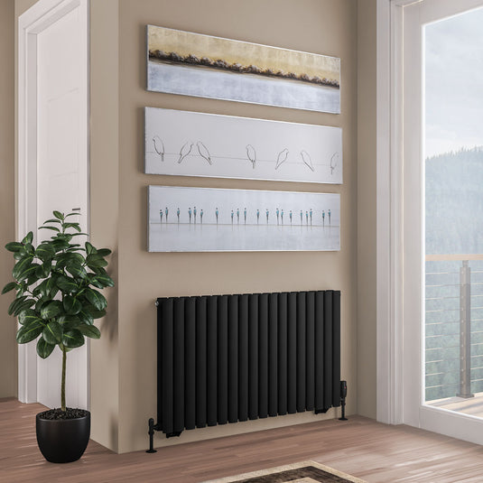 Eastbrook Tunstall Double Radiator 600 x 1061mm Matt Black | 81.0207