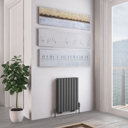 Eastbrook Tunstall Double Radiator 600 x 471mm Matt Anthracite | 81.0200