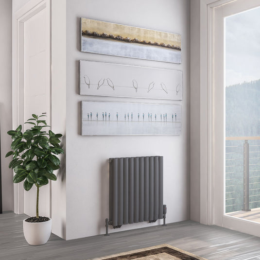 Eastbrook Tunstall Double Radiator 600 x 589mm Matt Anthracite | 81.0154