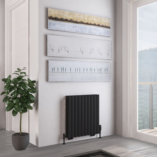 Eastbrook Tunstall Double Radiator 600 x 589mm Matt Black | 81.0175