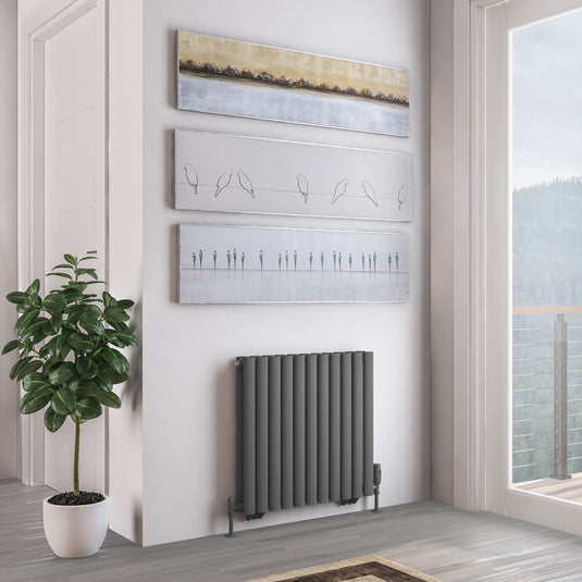 Eastbrook Tunstall Double Radiator 600 x 648mm Matt Anthracite | 81.0203