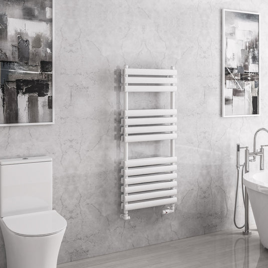 Eastbrook Tunstall Double Towel Rail 1200 x 500mm Matt White | 81.0144