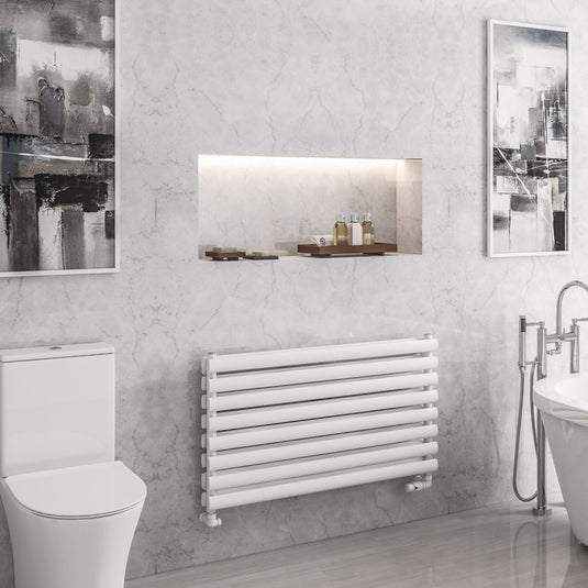 Eastbrook Tunstall Double Towel Rail 560 x 1000mm Matt White | 81.0149