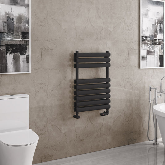 Eastbrook Tunstall Double Towel Rail 800 x 500mm Matt Black | 81.0180