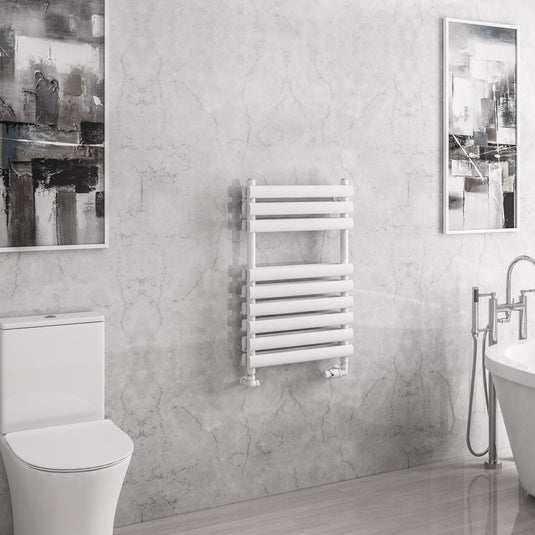 Eastbrook Tunstall Double Towel Rail 800 x 500mm Matt White | 81.0143