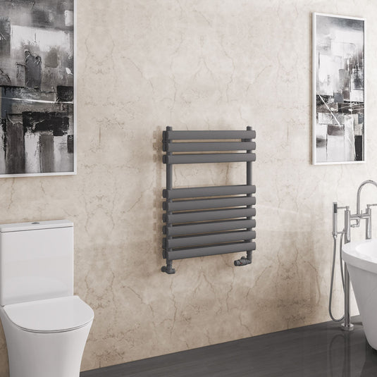 Eastbrook Tunstall Double Towel Rail 800 x 600mm Matt Anthracite | 81.0164