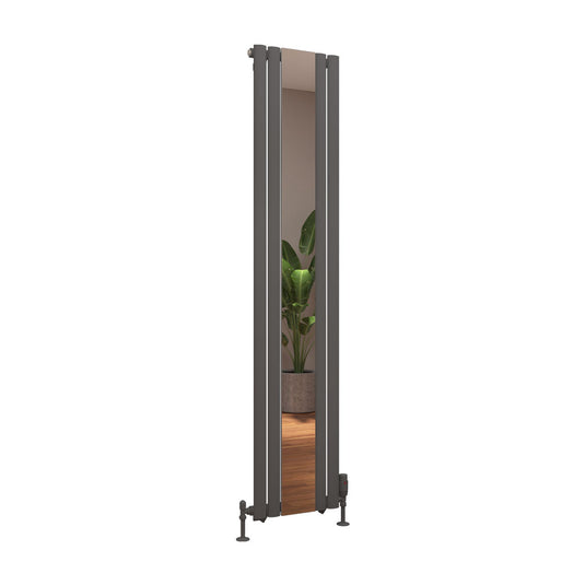 Eastbrook Tunstall Mirror Radiator 1800 x 380mm Matt Anthracite | 81.0168