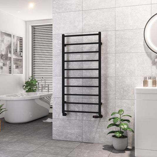 Eastbrook Tuscan 1200 x 600mm Square Towel Rail Matt Black | 89.1265