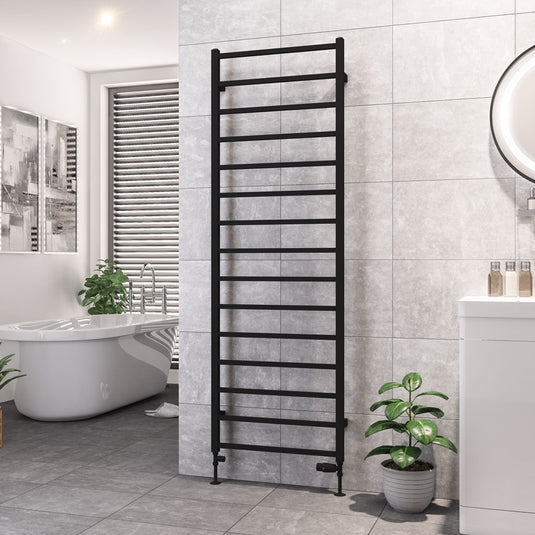 Eastbrook Tuscan 1800 x 600mm Square Towel Rail Matt Black | 89.1267